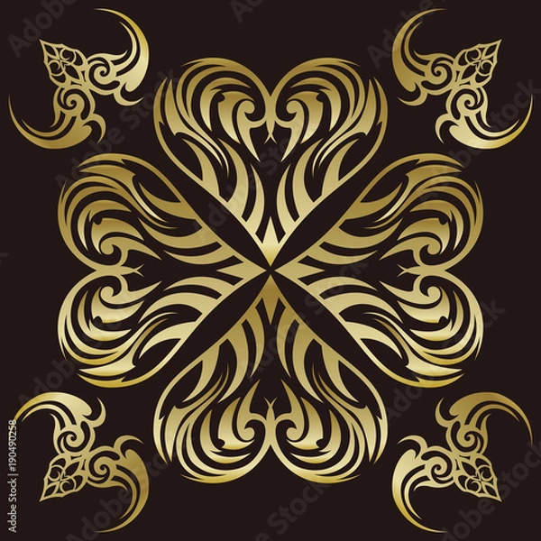 Fototapeta トライバルデザイン。ステッカー。タトゥー。