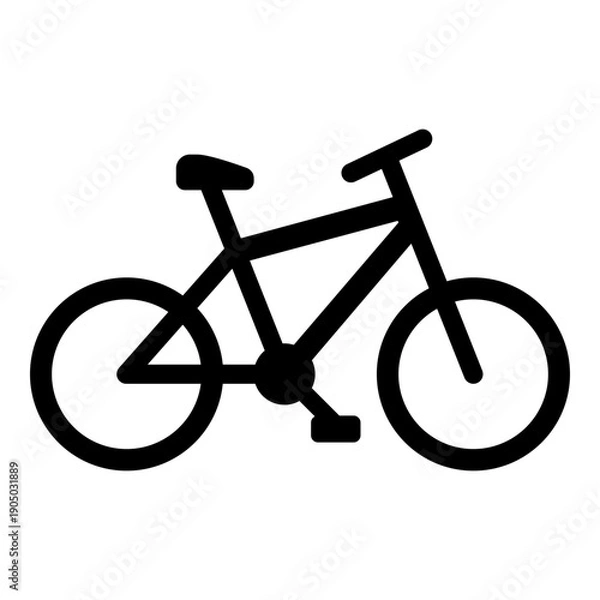 Obraz Bicycle, bike glyph solid vector icon
