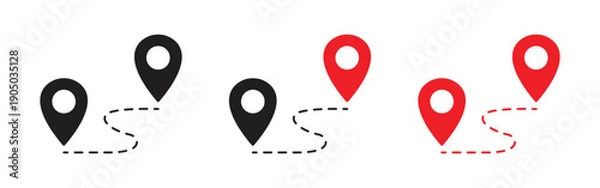 Obraz Vector Location Pin Icon Set