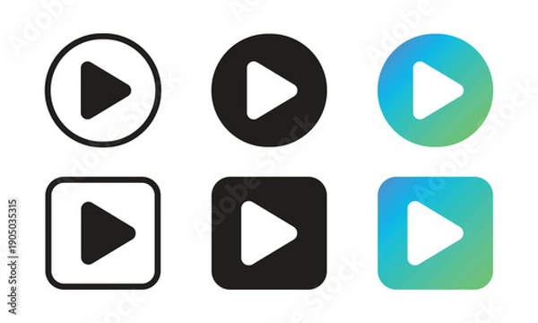 Obraz Vector Music Player Icon Set
