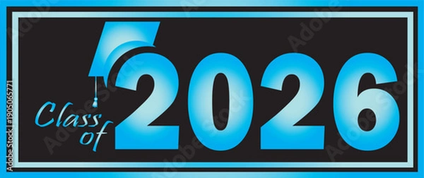 Obraz Graduation 2026 blk blue