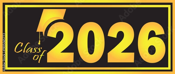 Obraz Graduation 2026 blk gold