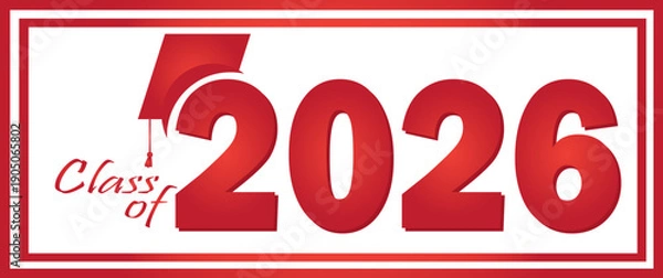 Obraz Graduation 2026 red