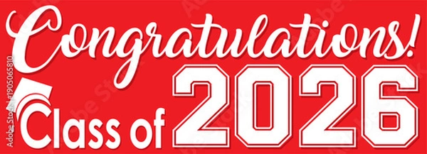 Obraz Red congratulations 2026