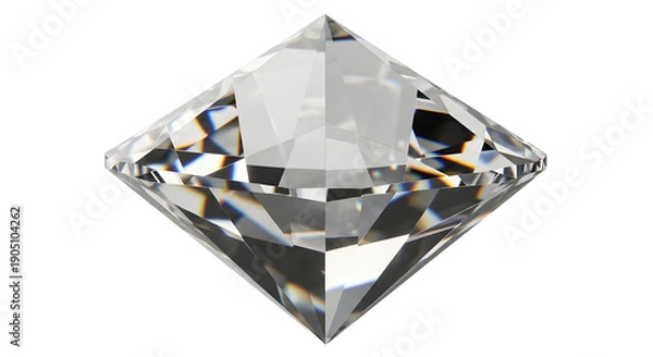 Obraz Sparkling Diamond Gem on Black Background