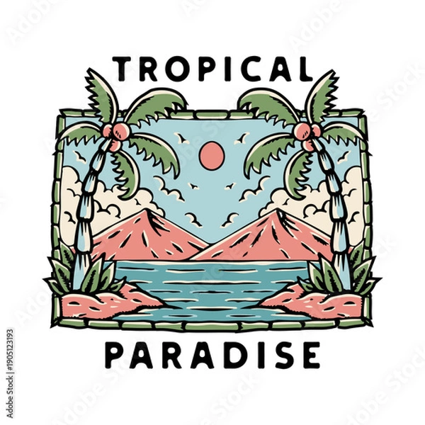 Obraz tropical design illustration vector tshirt