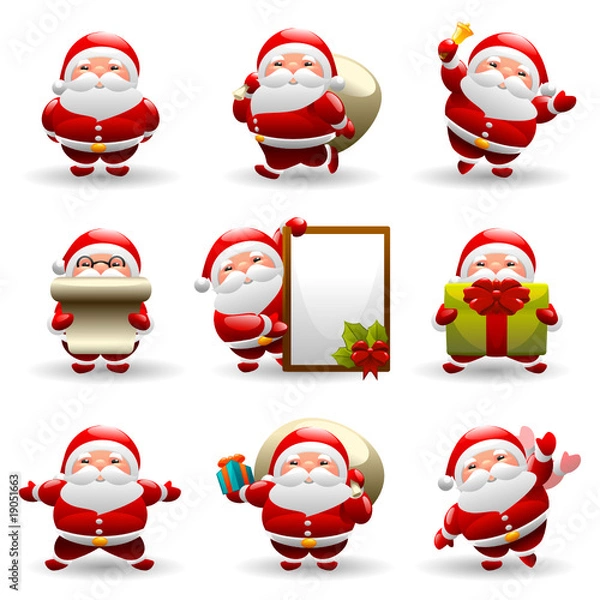 Fototapeta santa claus set