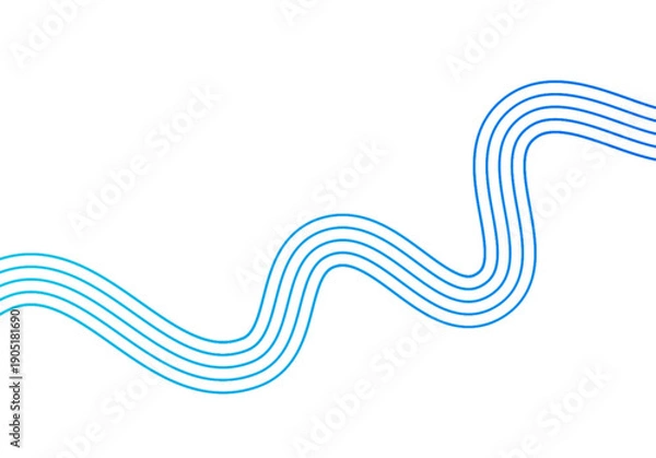 Fototapeta Blue water wave line pattern background