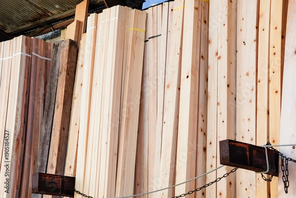 Obraz 建築用の木材ストック