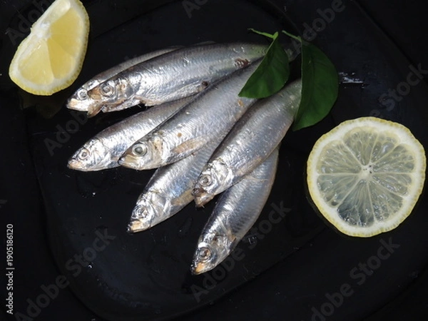 Fototapeta fresh raw fish