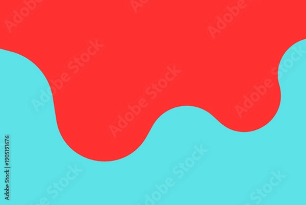 Obraz Vibrant red and turquoise abstract background design