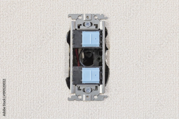 Fototapeta 新築の照明スイッチ 　設置