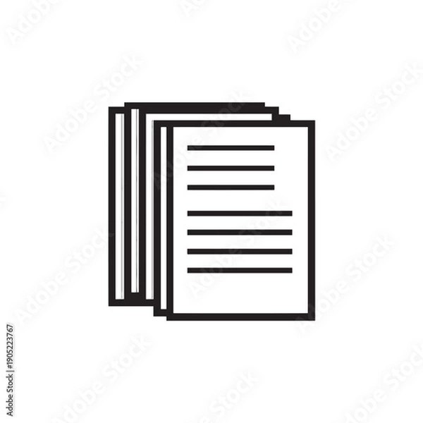 Obraz Letterhead Paper icon line art document