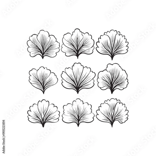 Obraz Lettuce Tree Flower icon minimal design 