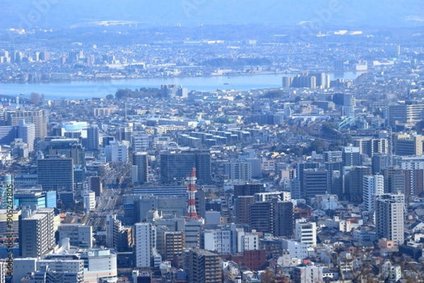 Obraz 滋賀県大津市の街並み