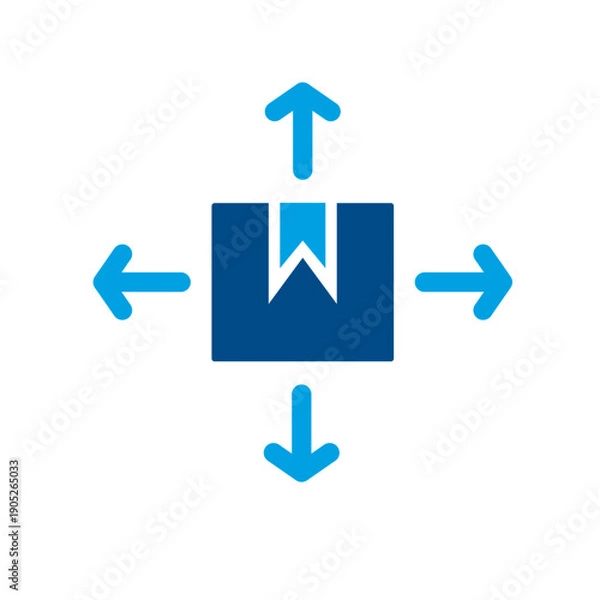 Fototapeta Global Distribution and Export Import Icon