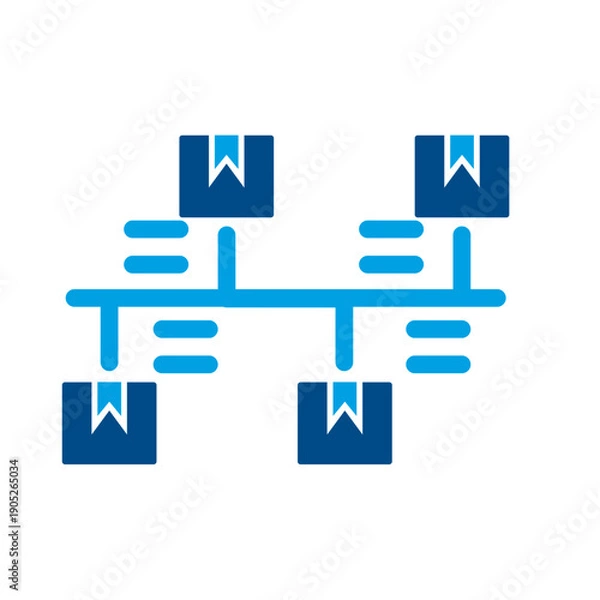Fototapeta Network Hierarchy and Data Structure Icon