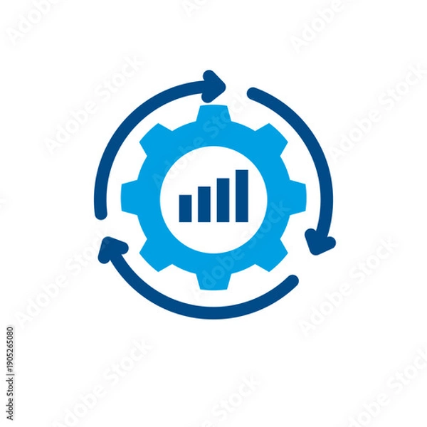 Fototapeta Performance Analytics and Dashboard Metric Icon