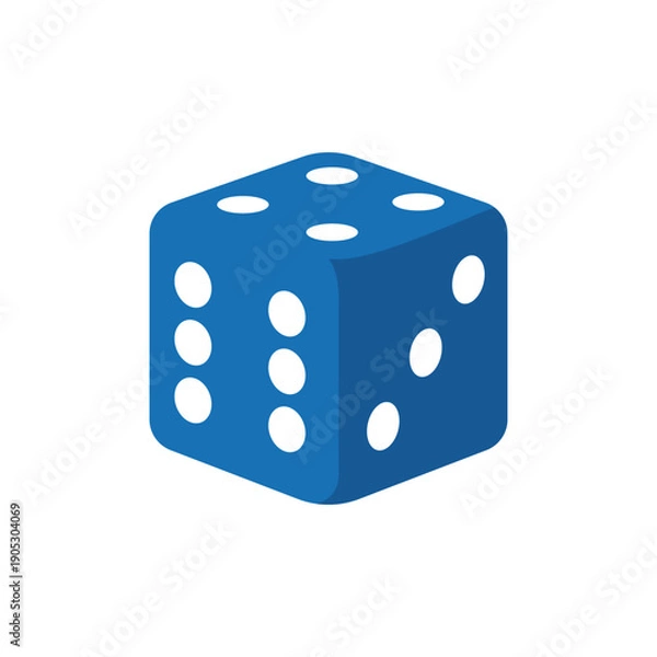 Obraz Dice simple flat vector design isolated on white background