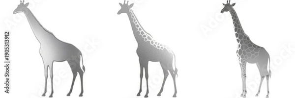 Obraz キリン　動物　生き物　イラスト