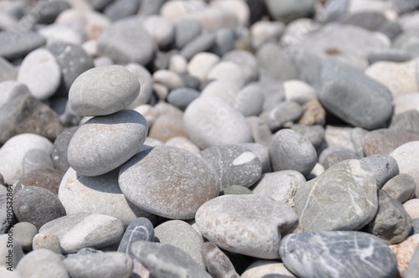 Obraz stone, beach, pebbles, stones, pebble, rock, rocks, texture, nature, smooth, pattern, gray, grey, sea, granite, round, abstract, natural, backgrounds, gravel, textured