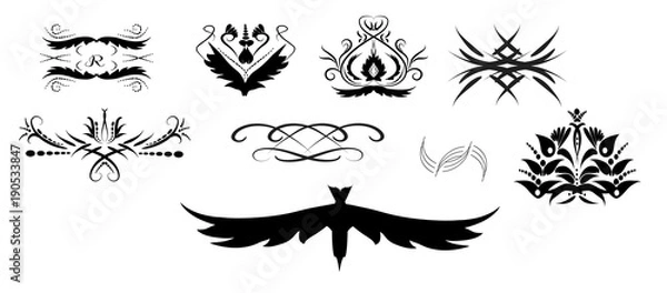 Obraz vector drawing tattoo ornaments..