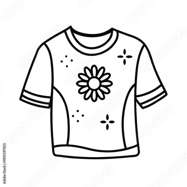 Obraz doodle tshirt simple