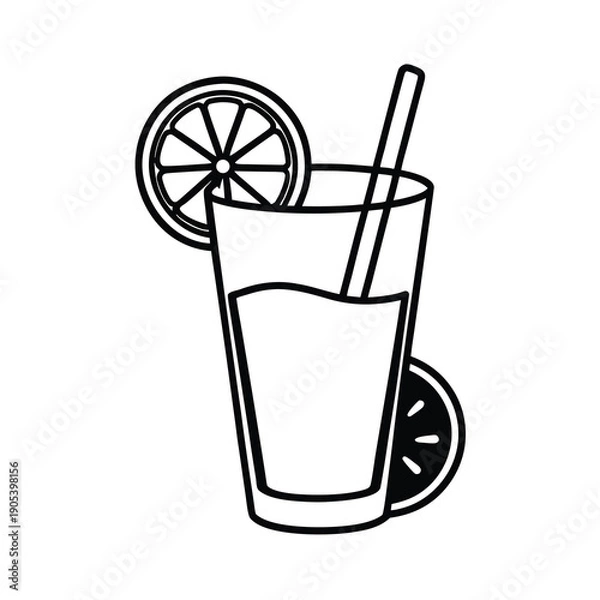 Obraz fancy drink with lime slice