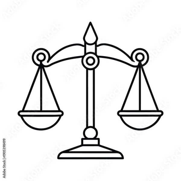 Obraz flat vintage scale sign