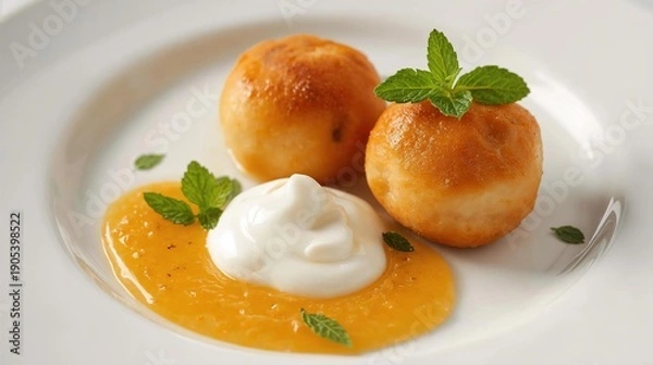 Obraz salmon with cream sauce