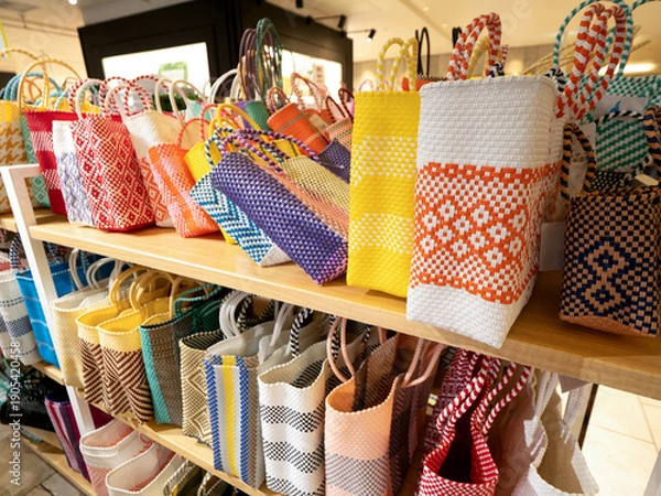 Obraz カラフルな編み込みの画ジュアルバッグ