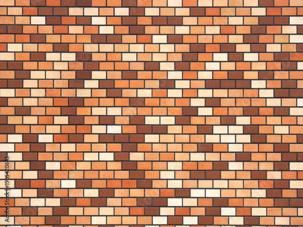 Obraz レンガ調のタイル壁面
