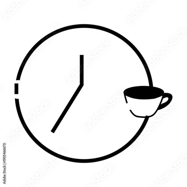 Obraz coffee time for icon illustration vector