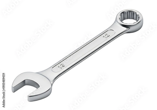 Obraz Silver Combination Wrench Tool Isolated.
