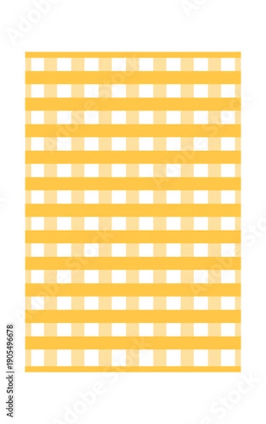 Fototapeta Vibrant yellow checkered pattern on white background