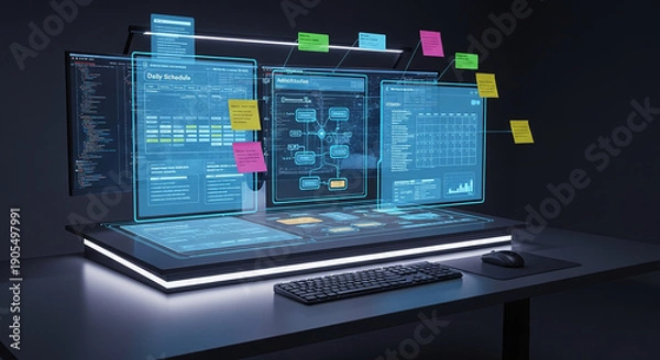 Obraz Futuristic AR Productivity Workspace