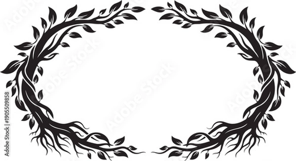 Obraz Nature Wreath Frame Vector Bundle