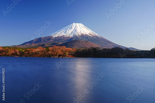 Obraz 湖と富士山の日本風景