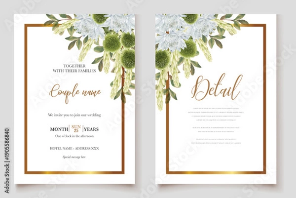 Obraz Save the date wedding invitation templates