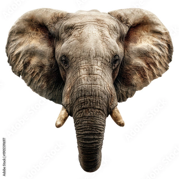 Obraz Elephant head large with transparent background 