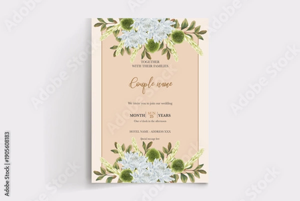 Obraz Save the date wedding invitation templates