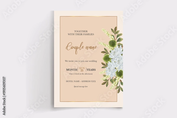 Obraz Save the date wedding invitation templates