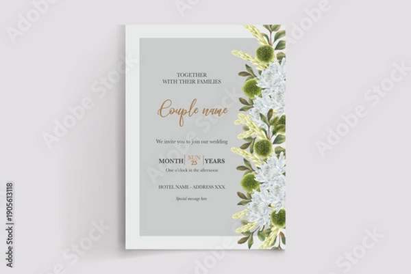 Obraz Save the date wedding invitation templates