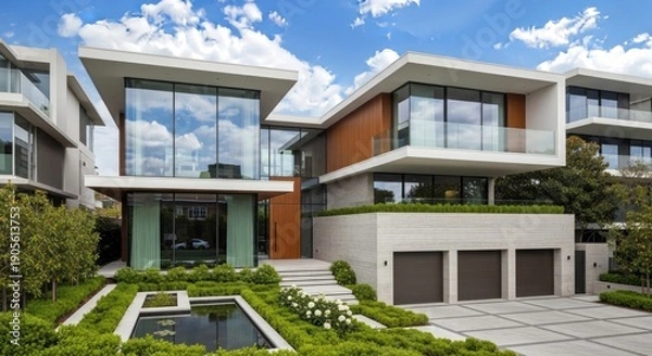 Obraz modern house with garden