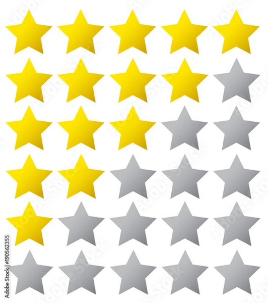 Fototapeta 5 star rating. Vector illustration eps10. Isolated badge for website or app - stock infographics
