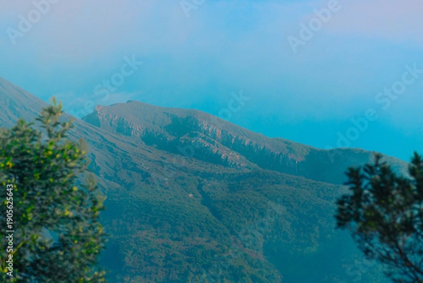 Fototapeta mountain landscape with clouds