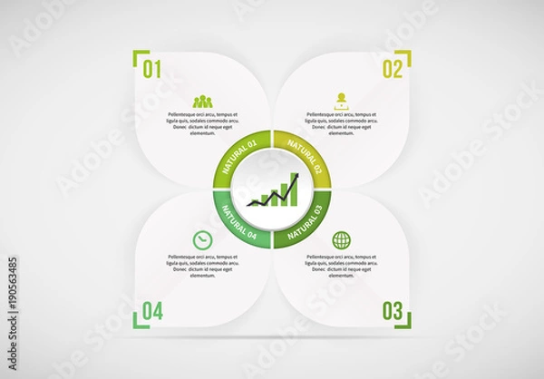 Obraz 4 Section Petal Infographic 1