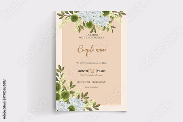 Obraz Save the date wedding invitation templates