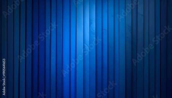 Obraz Deep blue vertical planks, gradient lighting, textured surface, background