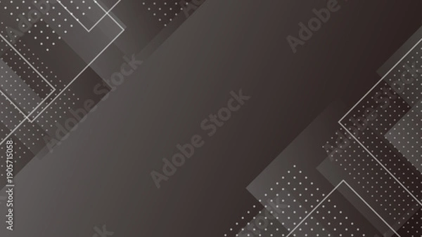Obraz ビジネス、テクノロジー系の幾何学グラデーションのフレーム背景 黒